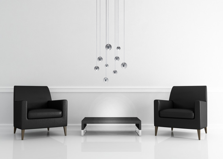 Quiet de 9 luces cromo LeD